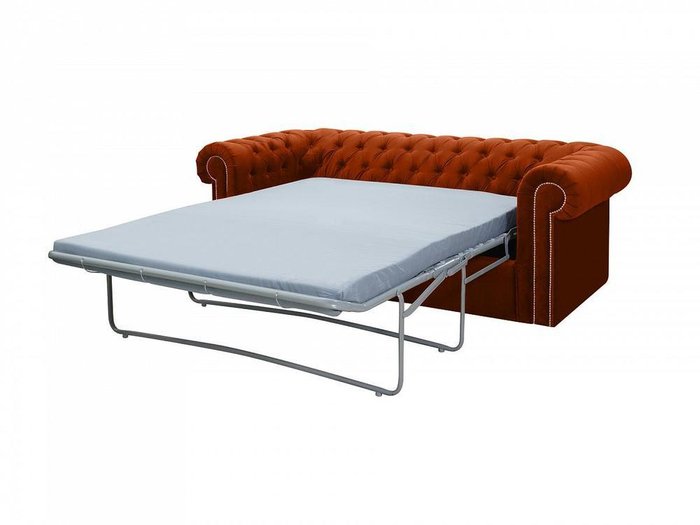 Диван-кровать Chesterfield терракотового цвета - лучшие Прямые диваны в INMYROOM