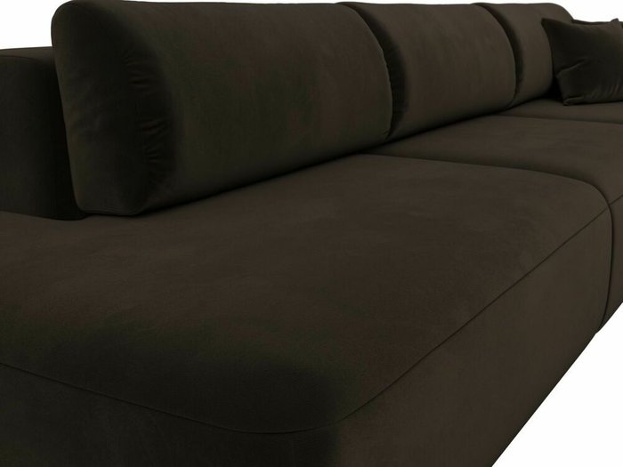 Диван-кровать Лига 036 Модерн Лонг темно-коричневого цвета с правым подлокотником - лучшие Прямые диваны в INMYROOM