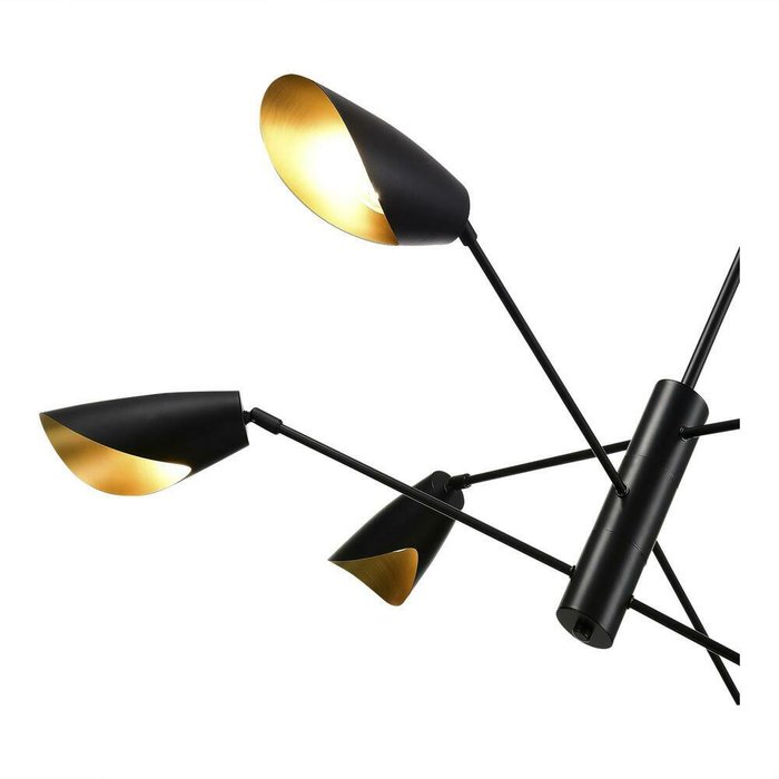Светильник подвесной Черный/Черный, золотой E14 6*60W ALTON - лучшие Подвесные люстры в INMYROOM