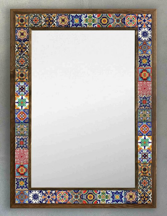 Настенное зеркало 53x73 с мозаикой из камня - купить Настенные зеркала по цене 27866.0