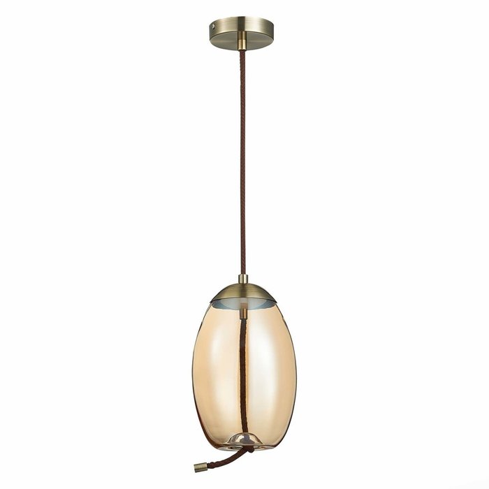 Подвесной светильник Ozzio янтарного цвета - купить Подвесные светильники по цене 9390.0