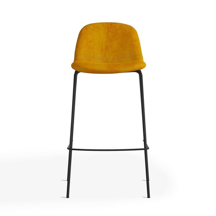 Стул барный из велюра Tibby желтого цвета - купить Барные стулья по цене 31993.0