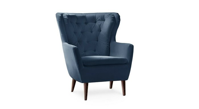 Кресло Дерби темно-синего цвета - лучшие Интерьерные кресла в INMYROOM