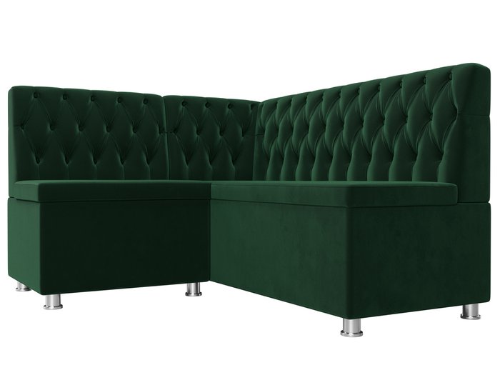 Кухонный угловой диван Мирта зеленого цвета левый угол - лучшие Угловые диваны в INMYROOM