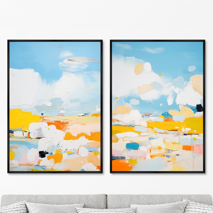 Набор из двух репродукций картин Landscape collection, Summer season, 2024г. - купить Картины по цене 49998.0
