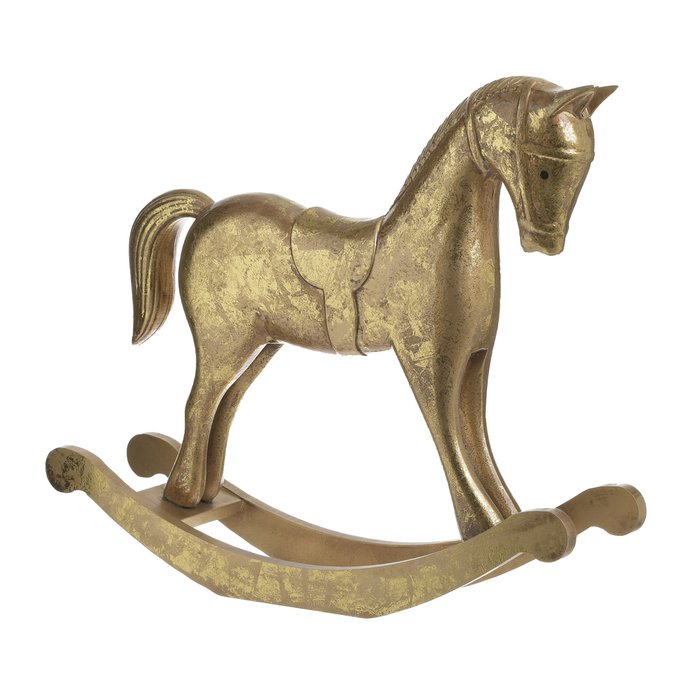 Декор настольный Лошадка золотого цвета