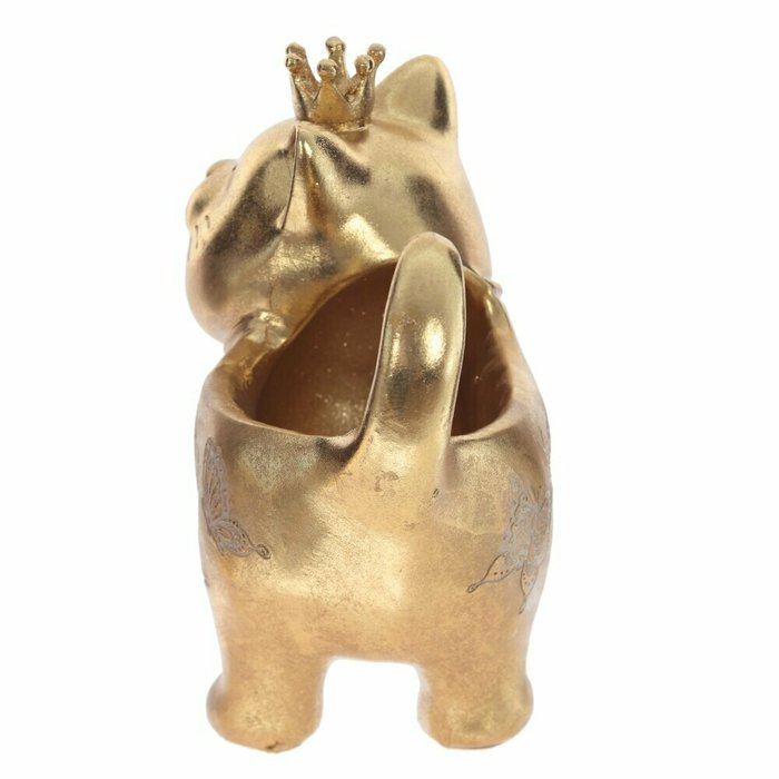 Фигура декоративная Кошка золотистого цвета - лучшие Фигуры и статуэтки в INMYROOM