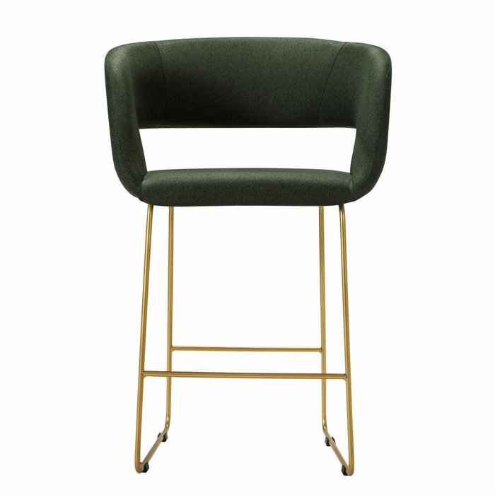 Полубарный стул Hugs темно-зеленого цвета - купить Барные стулья по цене 11860.0