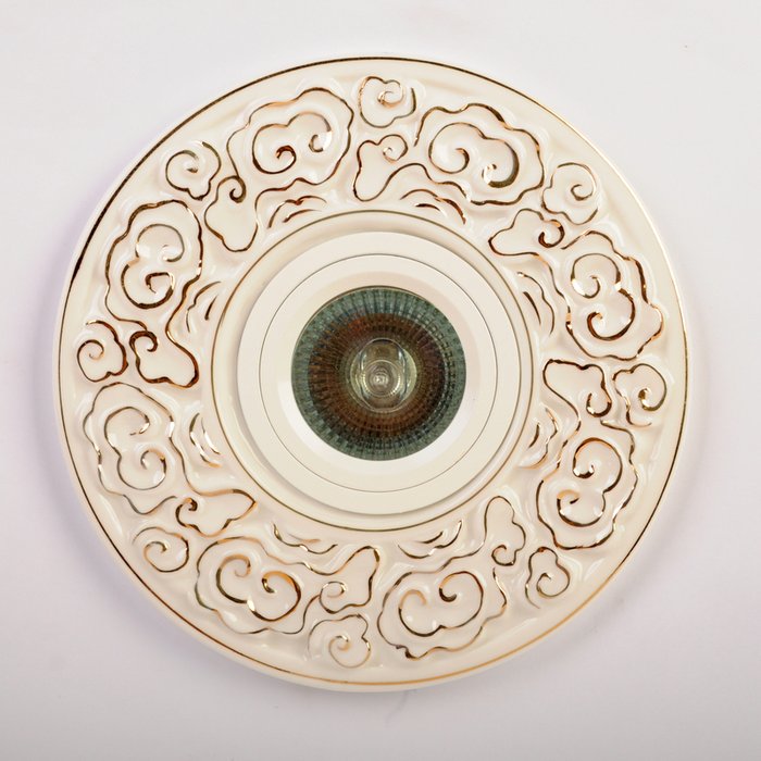 Точечный светильник 4006 (керамика, цвет золото) - лучшие Встраиваемые споты в INMYROOM