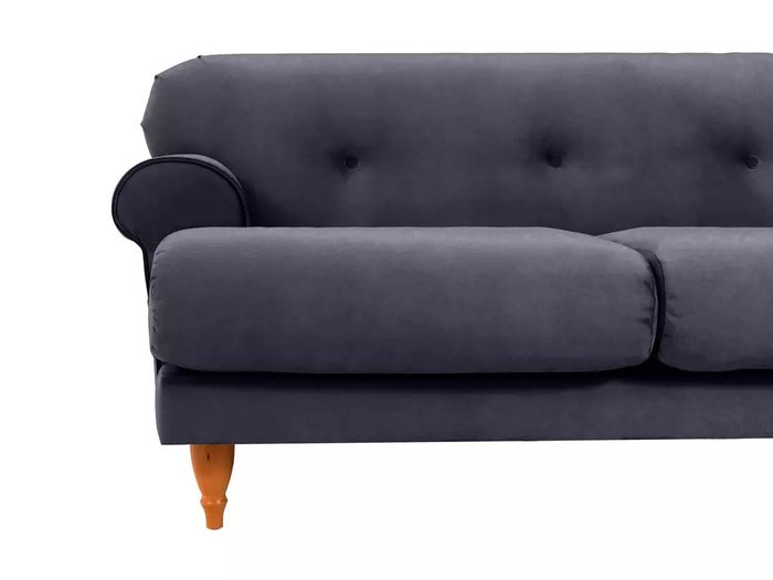 Диван Italia темно-серого цвета с бежевыми ножками - лучшие Прямые диваны в INMYROOM