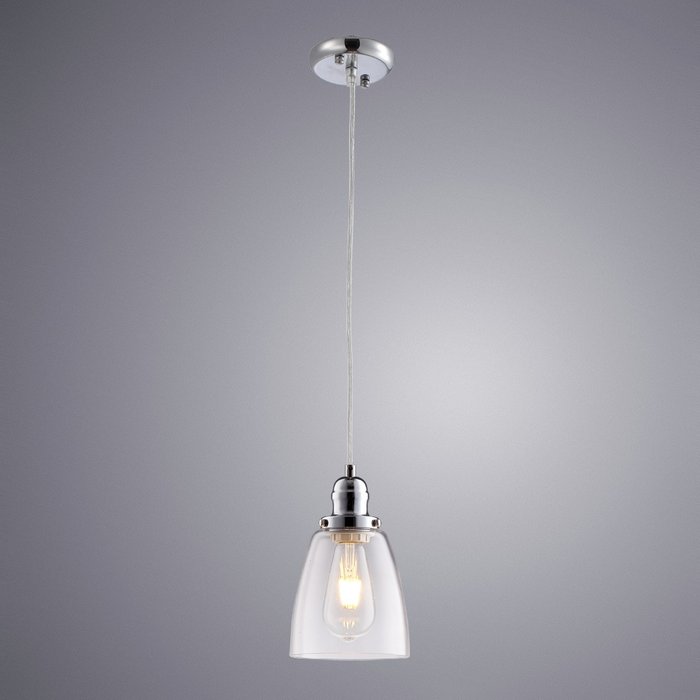 Подвесной светильник с плафоном из стекла  - купить Подвесные светильники по цене 2590.0