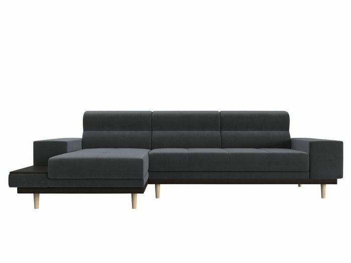 Угловой диван-кровать Леонардо серого цвета левый угол - купить Угловые диваны по цене 49999.0