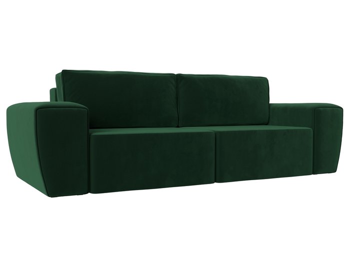 Прямой диван-кровать Беккер зеленого цвета