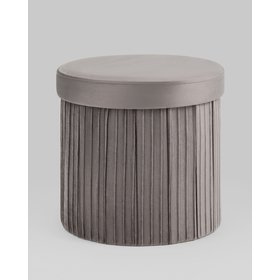 Пуф складной с ящиком Store Round антрацитового цвета - лучшие Пуфы в INMYROOM