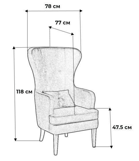 Кресло Хилтон Сканди Грей серого цвета - купить Интерьерные кресла по цене 20320.0