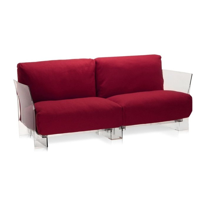 Диван Pop двухместный темно-красного цвета - купить Прямые диваны по цене 261261.0