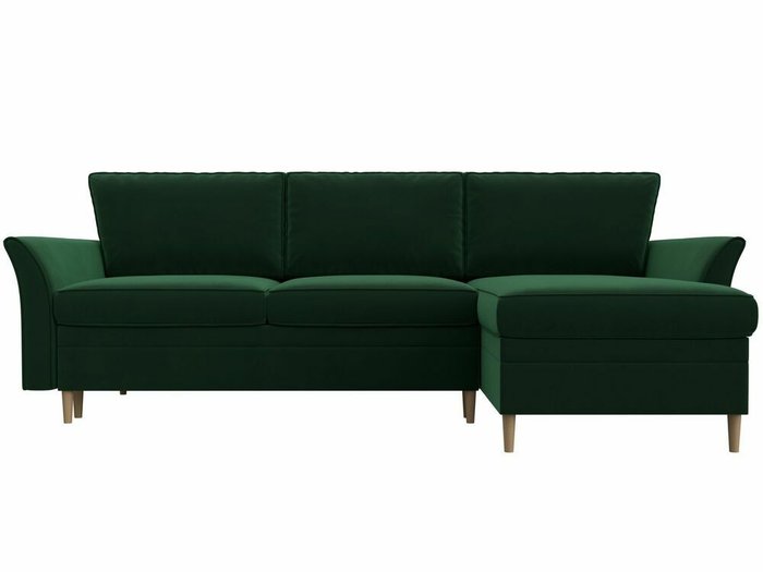 Угловой диван-кровать София зеленого цвета правый угол - купить Угловые диваны по цене 62999.0