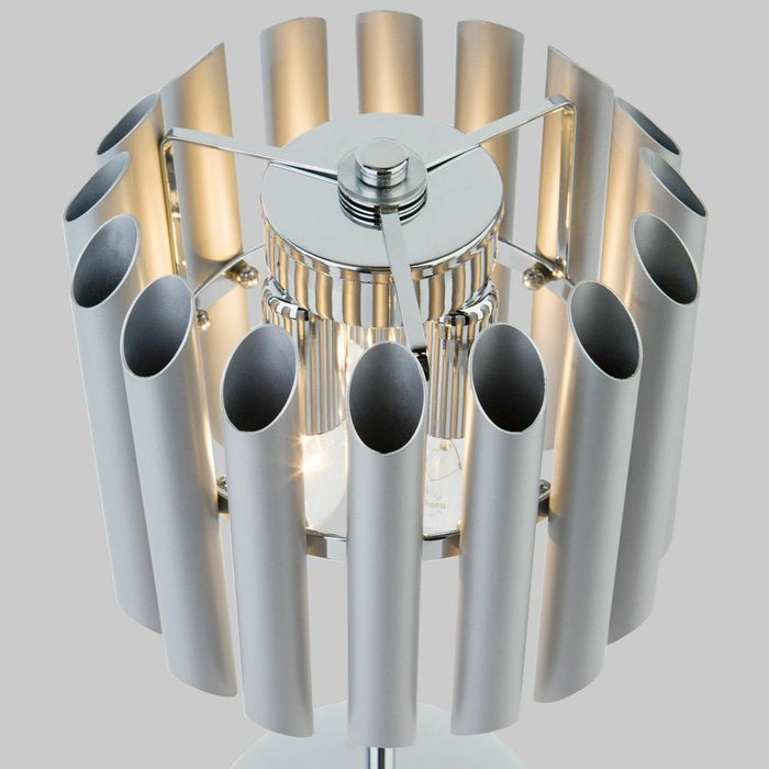 Настольная лампа в стиле лофт 01107/3 серебро Castellie - лучшие Настольные лампы в INMYROOM