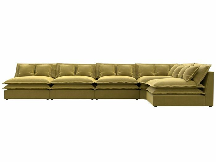 Угловой диван Лига 040 Лонг желтого цвета правый угол - купить Угловые диваны по цене 110999.0
