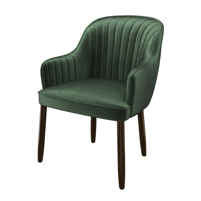 Стул-кресло мягкий Melisa темно-зеленого цвета