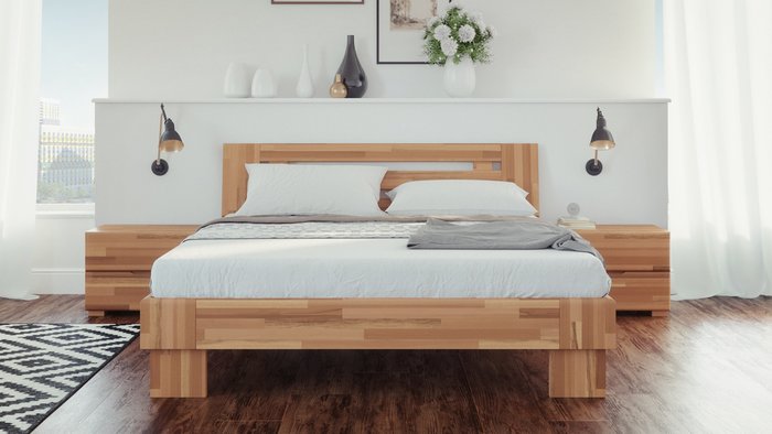 Кровать Мальмо из массива бука 120х200 - купить Кровати для спальни по цене 38932.0