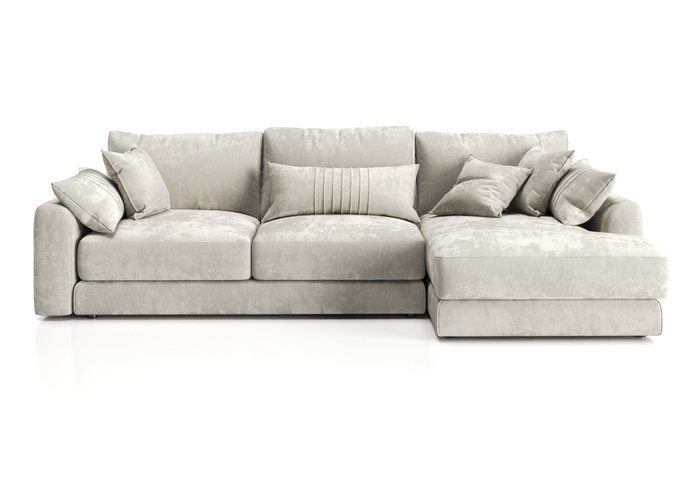 Угловой диван-кровать Шерлок с оттоманкой белого цвета - купить Угловые диваны по цене 195840.0