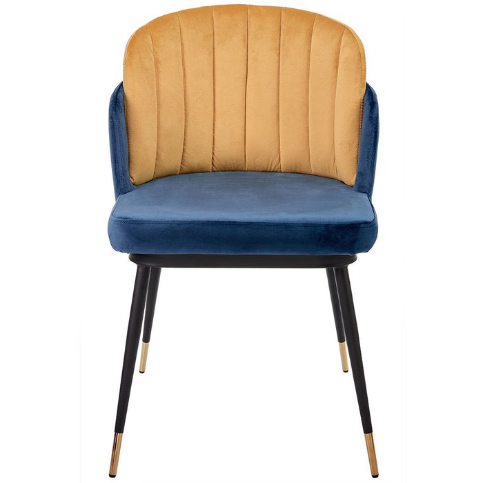Стул Peki синего и горчичного цвета - купить Обеденные стулья по цене 13990.0