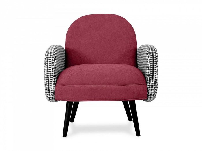Кресло Bordo бордового цвета с черными ножками  - купить Интерьерные кресла по цене 38100.0
