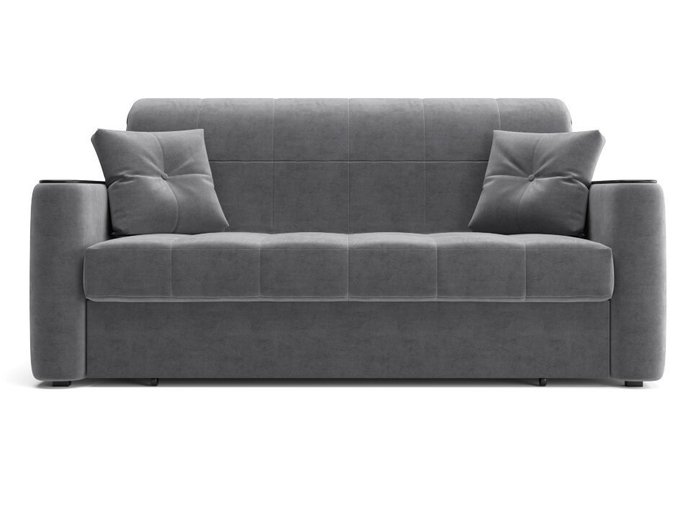 Прямой диван-кровать Ницца серого цвета