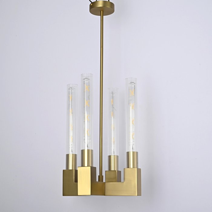 Люстра RH CANELLE Pendant lamp 4 Modern Brass - купить Подвесные люстры по цене 25400.0