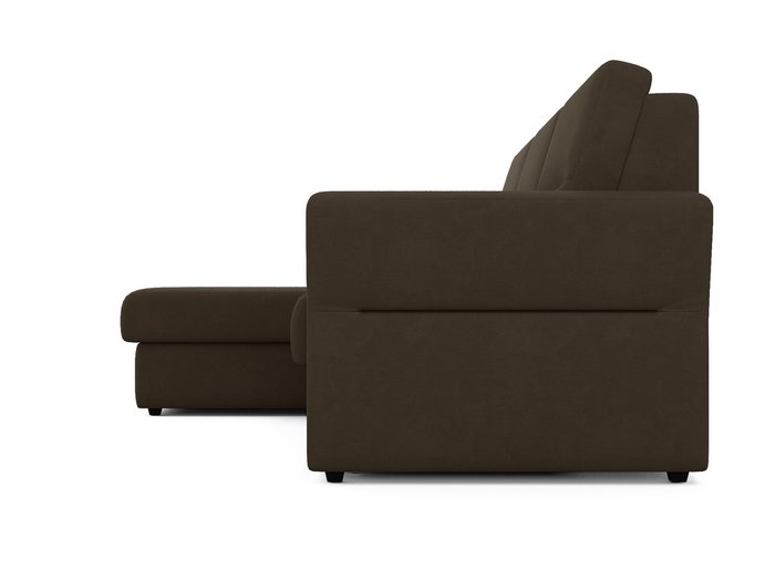 Угловой диван-кровать левый Sonny темно-коричневого цвета - лучшие Угловые диваны в INMYROOM
