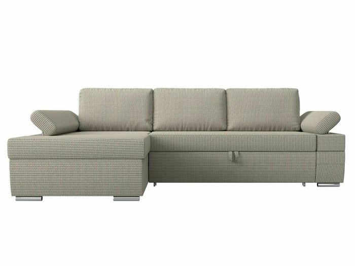 Угловой диван-кровать Канкун серо-бежевого цвета левый угол - купить Угловые диваны по цене 69999.0