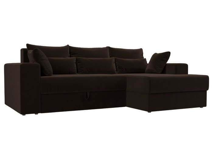 Угловой диван-кровать Мэдисон коричневого цвета