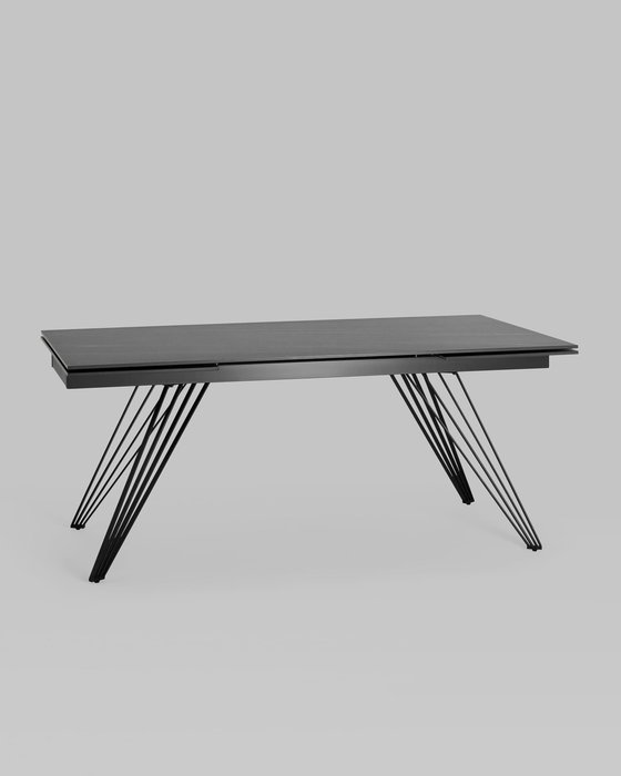 Раскладной обеденный стол Пандора L темно-серого цвета - купить Обеденные столы по цене 94990.0