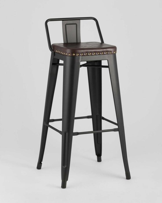 Барный стул Tolix Soft черного цвета  - купить Барные стулья по цене 6990.0