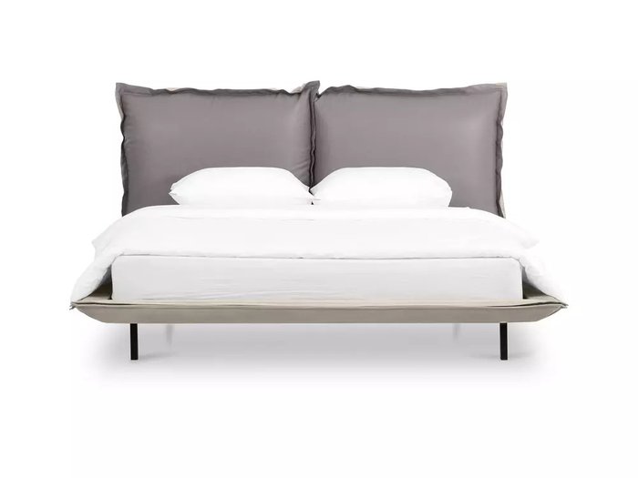 Кровать Barcelona 160х200 серо-бежевого цвета - купить Кровати для спальни по цене 115380.0