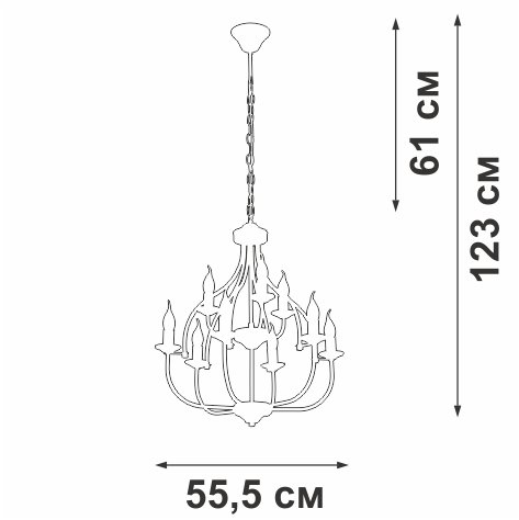 Подвесная люстра V1863-8/9 (металл, цвет золото) - купить Подвесные люстры по цене 16058.0