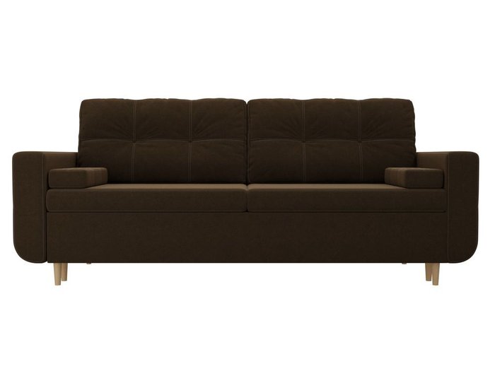 Прямой диван-кровать Кэдмон коричневого цвета - купить Прямые диваны по цене 41990.0