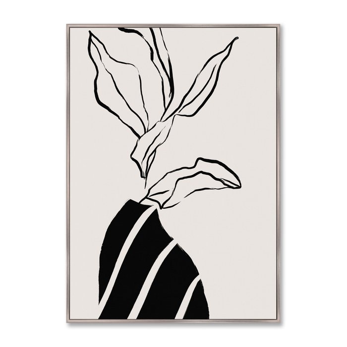 Репродукция картины на холсте The flower silhouette - купить Картины по цене 21999.0