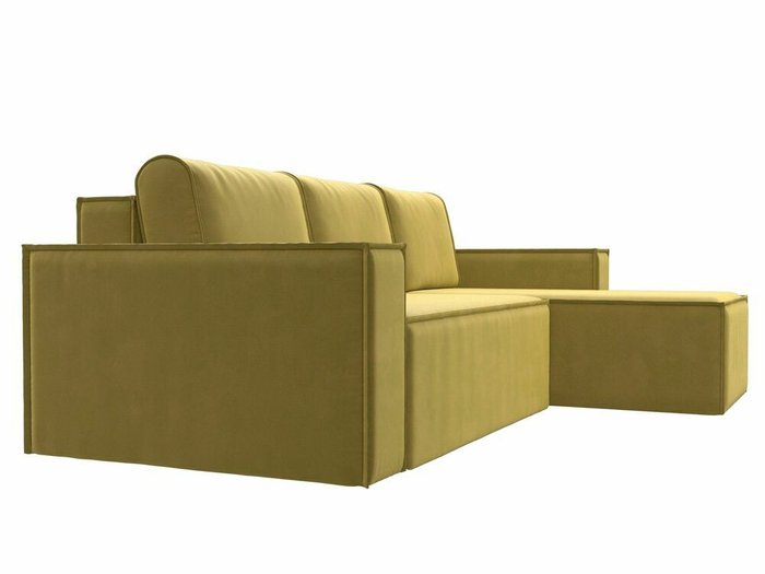 Угловой диван-кровать Куба желтого цвета правый угол - лучшие Угловые диваны в INMYROOM