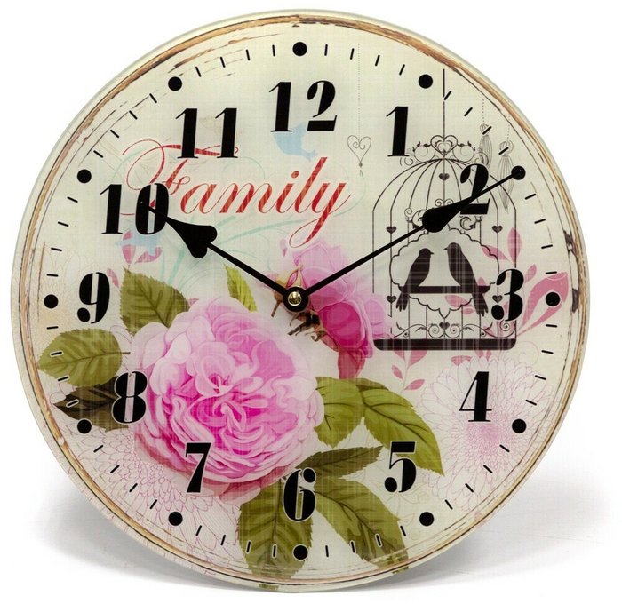 Часы настенные розового цвета - купить Часы по цене 943.0