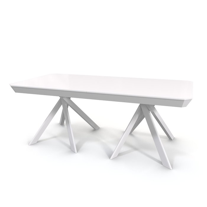 Раздвижной обеденный стол Bezzo L белого цвета