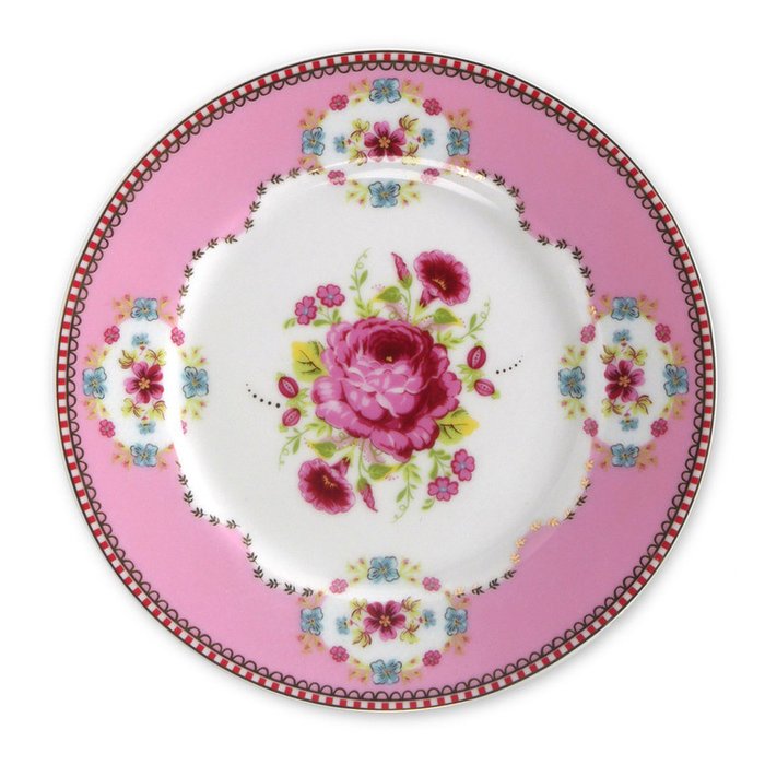 Набор из двух тарелок Floral розового цвета - купить Тарелки по цене 3051.0
