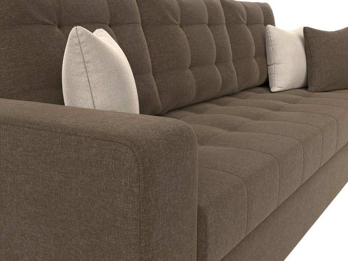 Прямой диван-кровать Ливерпуль коричневого цвета - лучшие Прямые диваны в INMYROOM
