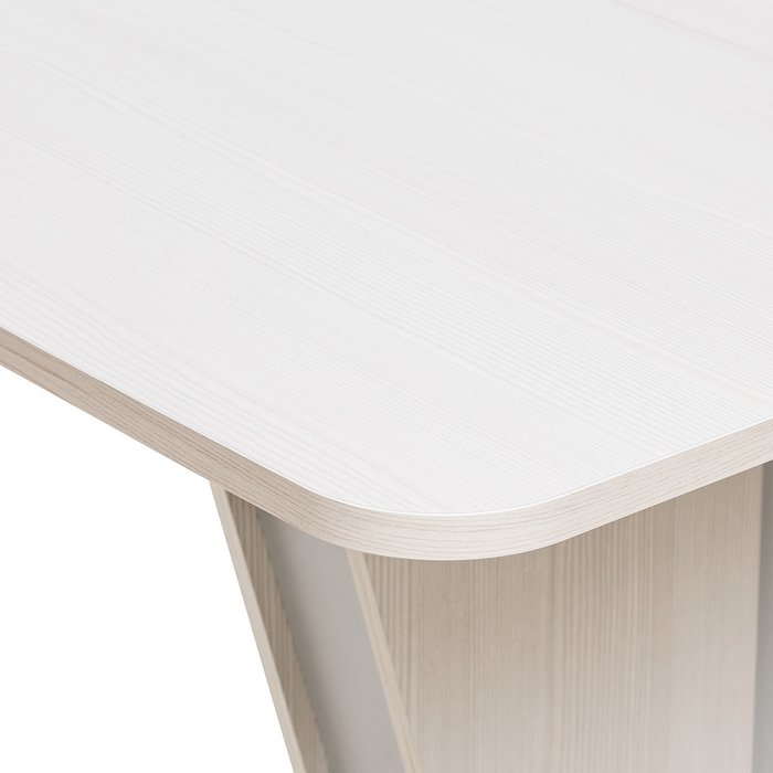 Обеденный раздвижной стол Бари белого цвета  - купить Обеденные столы по цене 12360.0