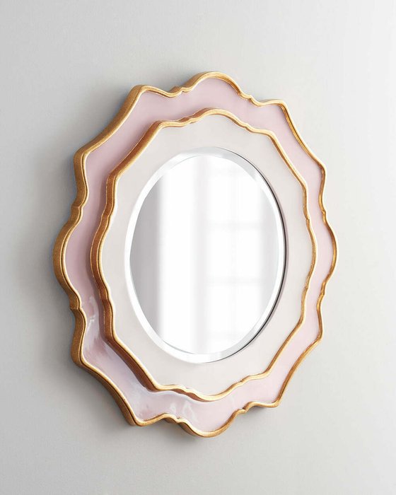 Настенное зеркало Дороти Pink в раме розового цвета - купить Настенные зеркала по цене 43490.0