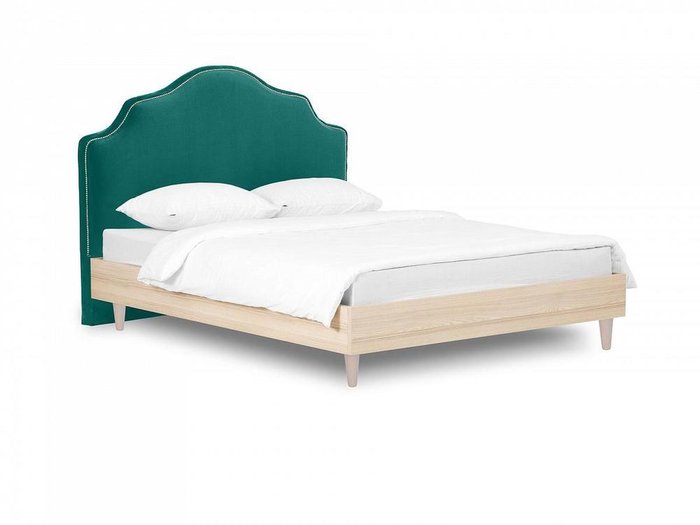 Кровать Queen II Victoria 160х200 с изголовьем зеленого цвета  - купить Кровати для спальни по цене 67600.0