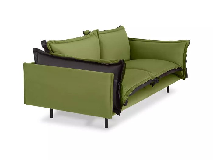 Диван Barcelona зелено-черного цвета - купить Прямые диваны по цене 106650.0