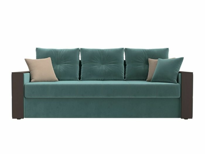 Диван-кровать Валенсия бирюзового цвета - купить Прямые диваны по цене 39999.0