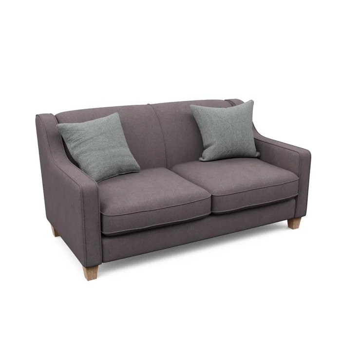  Двухместный диван Агата M коричневого цвета - купить Прямые диваны по цене 68310.0